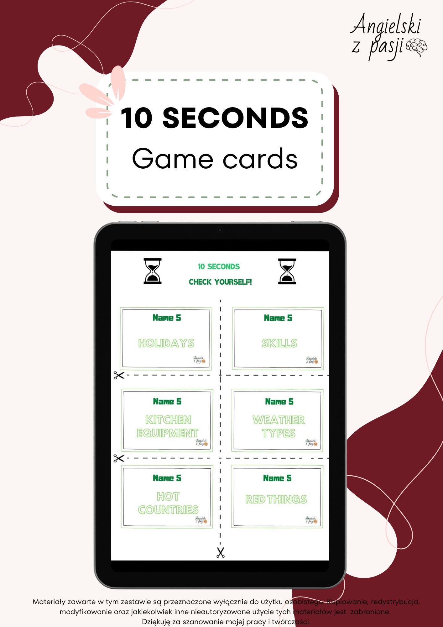 10 seconds Cards