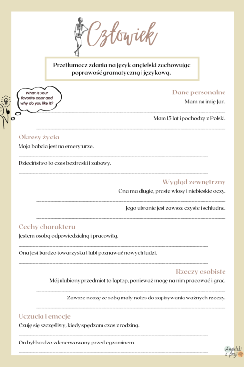 Tłumaczenia zdań E8