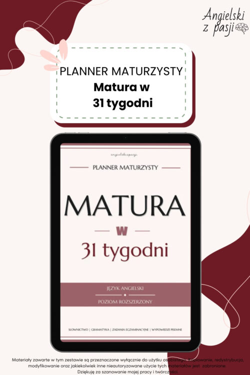 Planner Maturalny | 31 tygodni