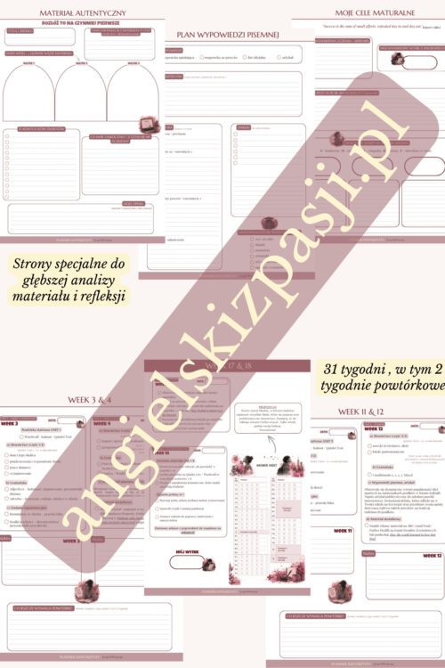 Planner Maturalny | 31 tygodni